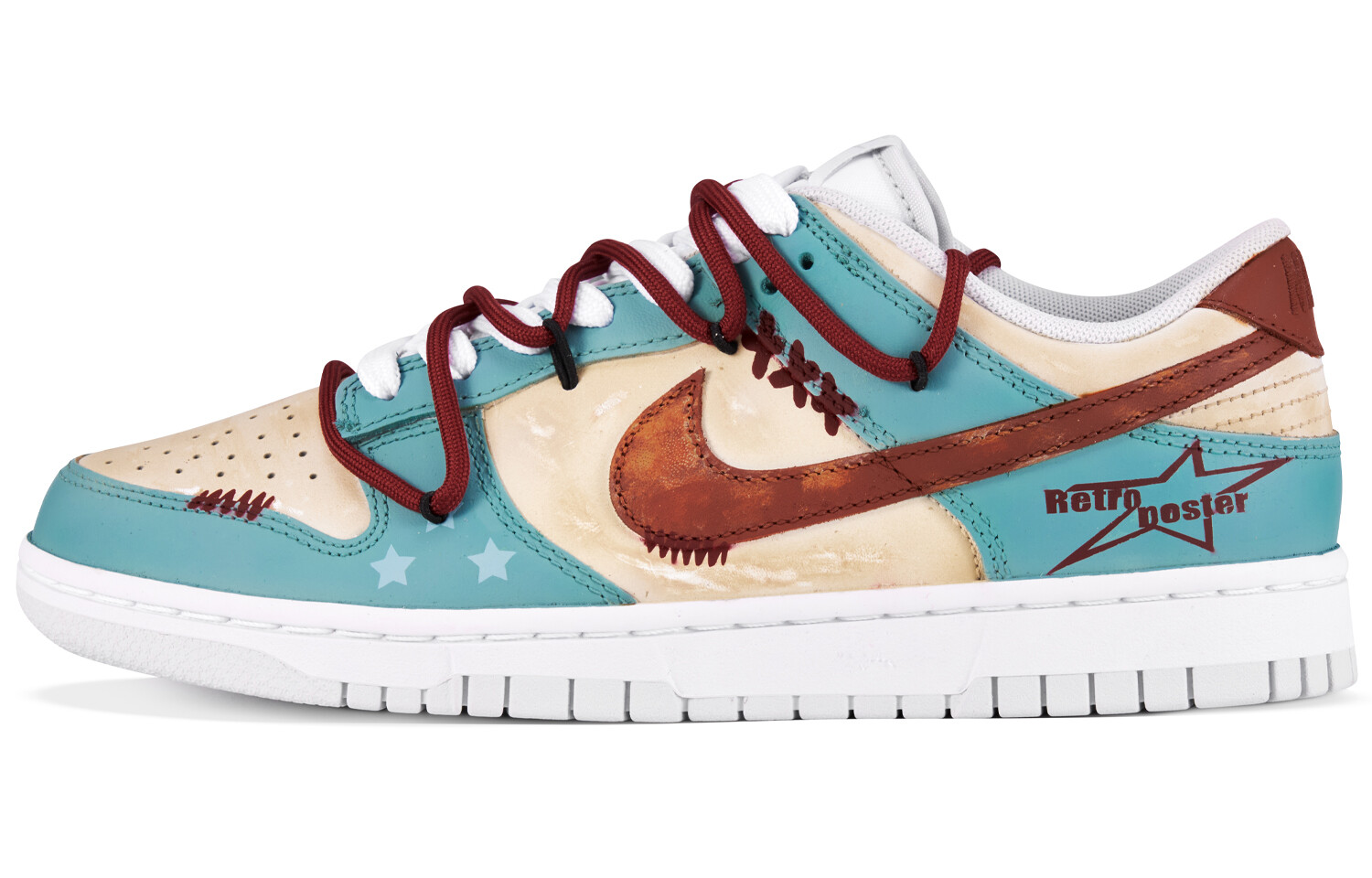 

Кроссовки Nike Dunk Skateboarding Shoes Unisex Low-top Green/yellow/red, цвет Emerald