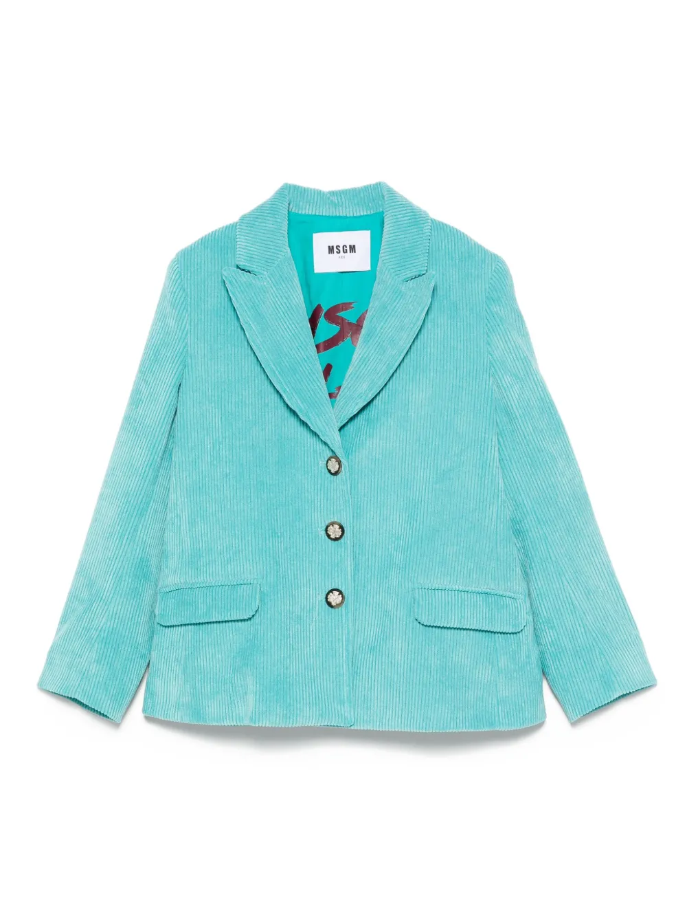 

Вельветовый блейзер MSGM Kids, синий