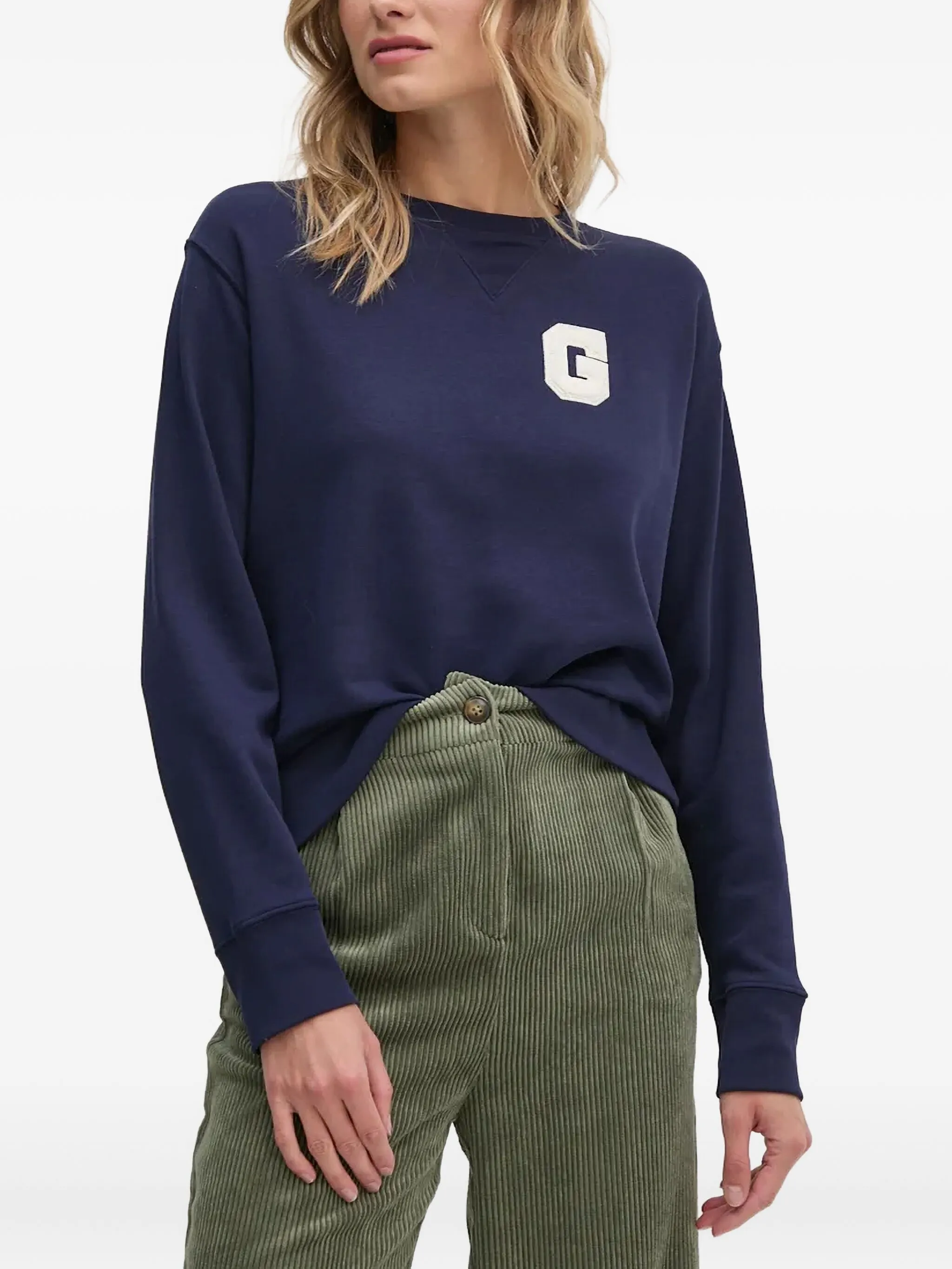 

Толстовка с аппликацией Gant, синий