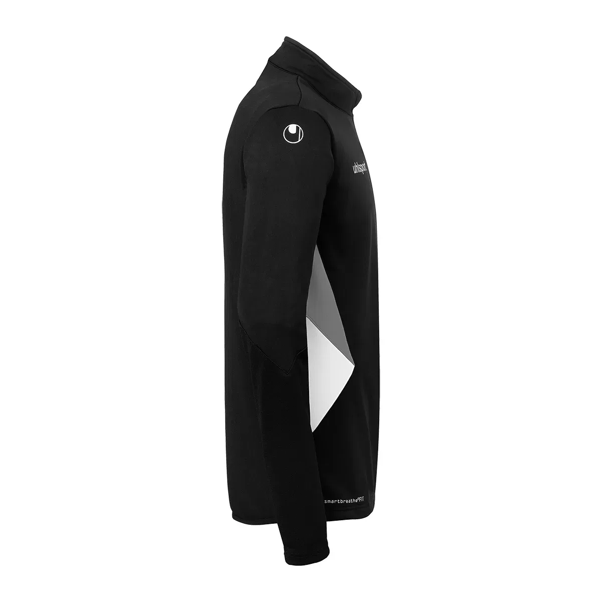 Футболка с 1/4 замком Uhlsport, черный/белый/серый — фото 4