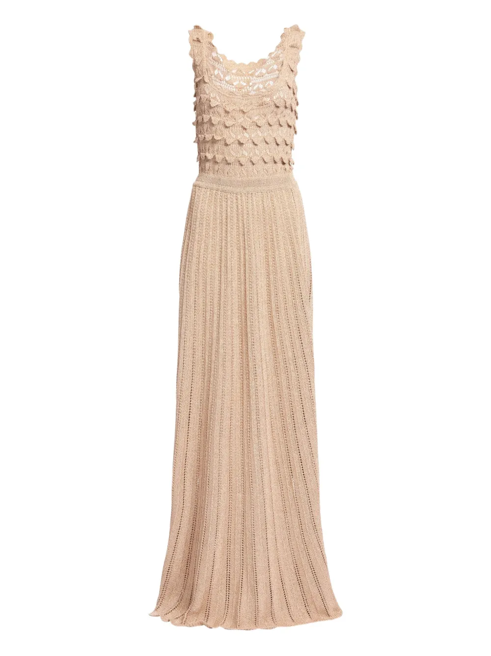 

Вязаное макси-платье Elie Saab, золотой
