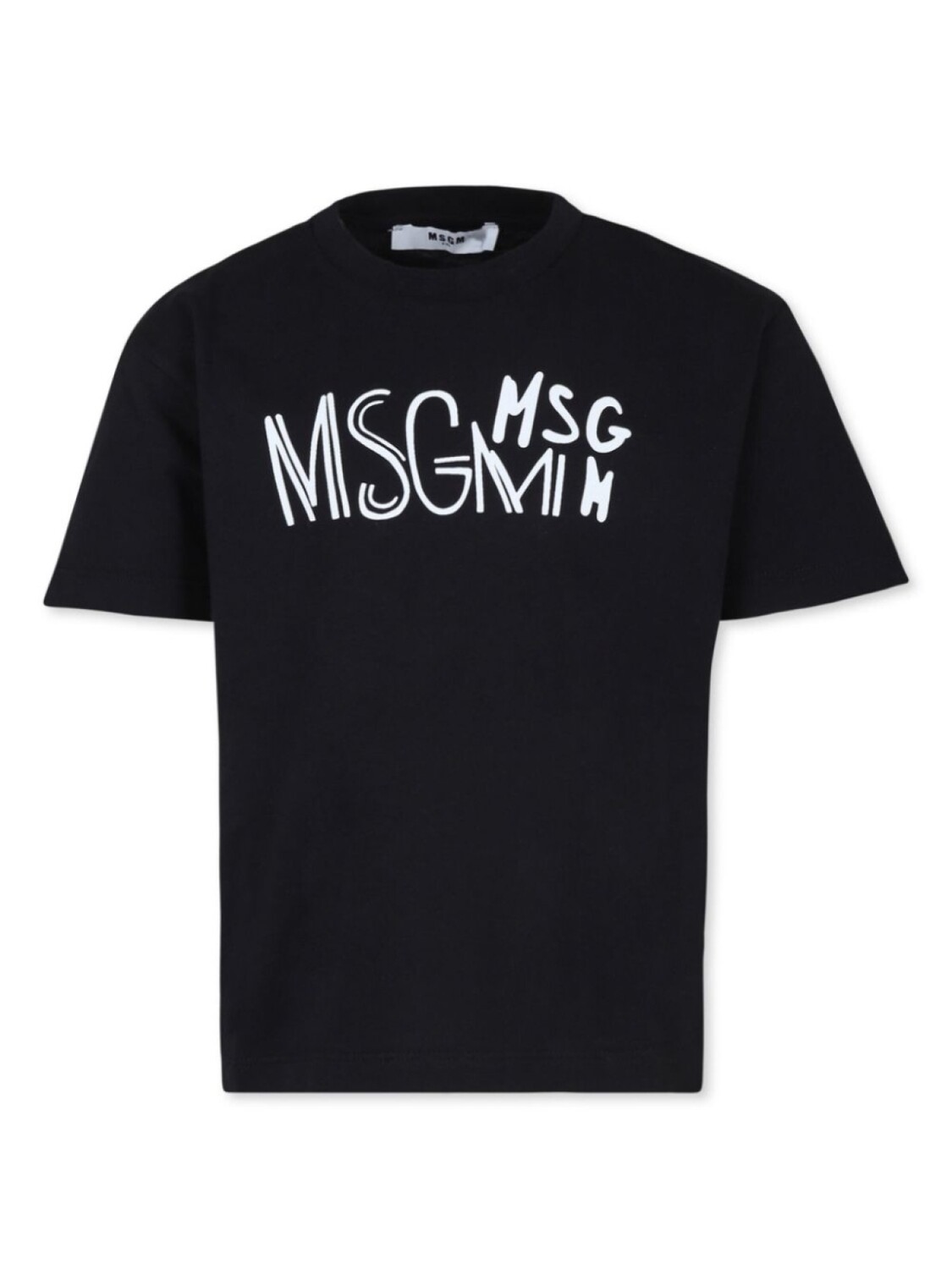 

MSGM Kids футболка из хлопка с принтом, черный