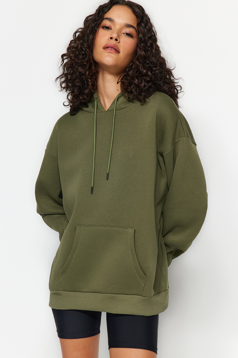 

Толстовка - Хаки - Oversize Trendyol, хаки