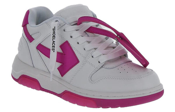 Кроссовки out of office calf leather 'white purple' Off-White, белый — фото 2