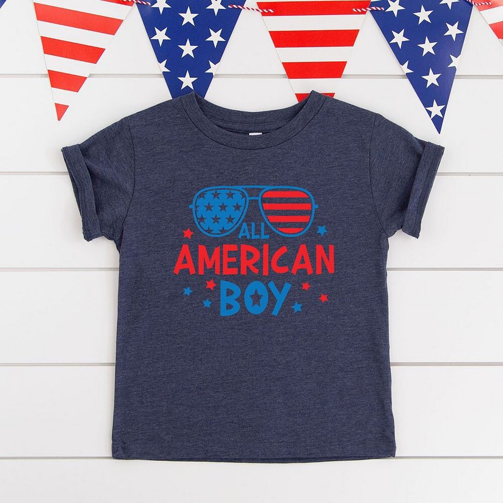 Молодежная футболка с короткими рукавами и рисунком All American Boy Sunglasses The Juniper Shop, белый — фото 2
