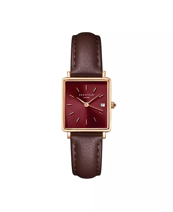 

Женские часы Boxy xs из коричневой кожи 24 мм Rosefield, brown