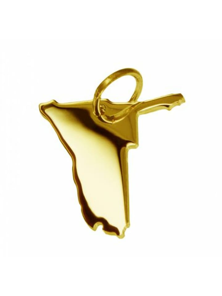 

Schmuckador Кулон в виде карты Намибии из цельного желтого золота 333 пробы