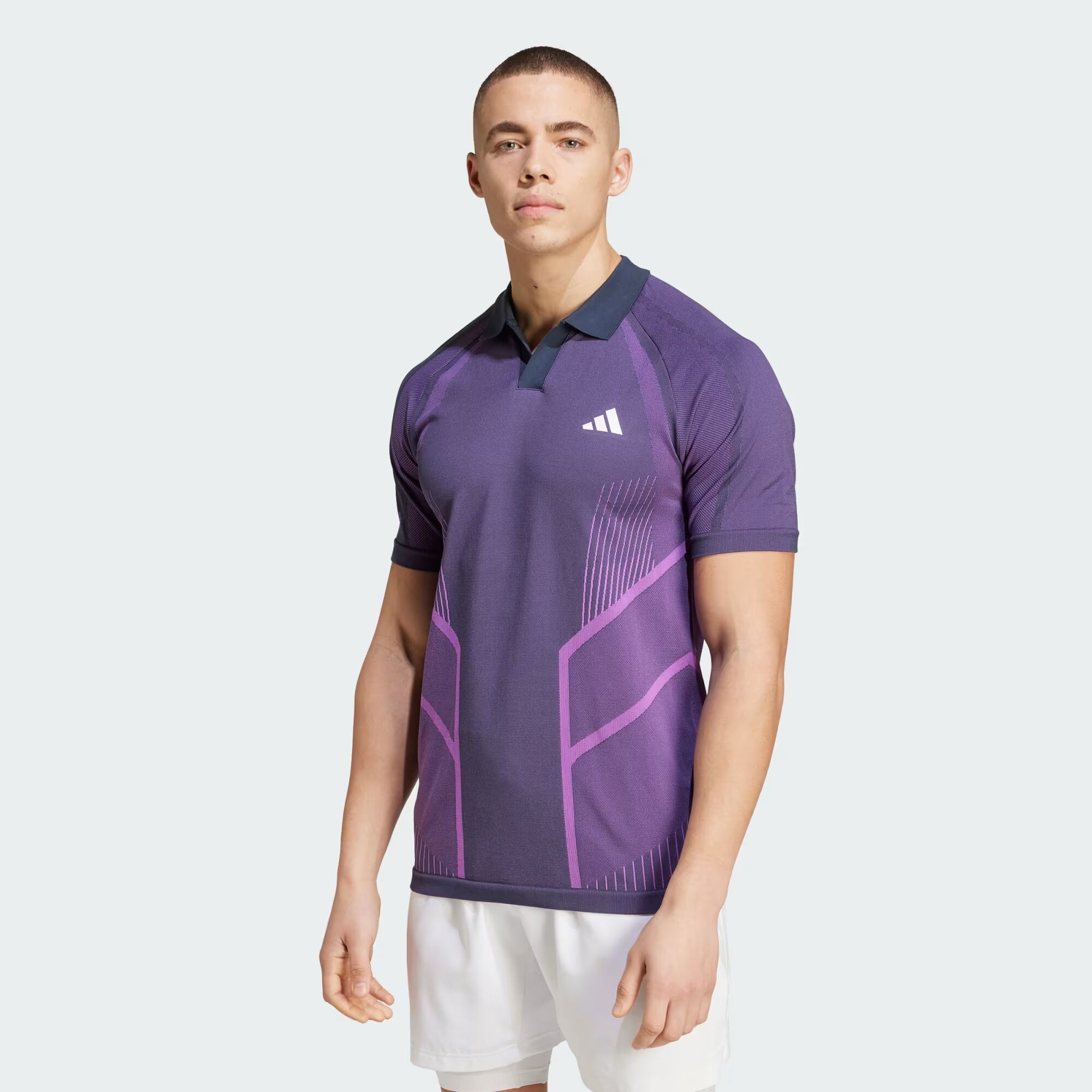 

Бесшовная рубашка-поло Tennis Pro AEROREADY FreeLift Adidas, цвет Aurora Ink/Preloved Purple