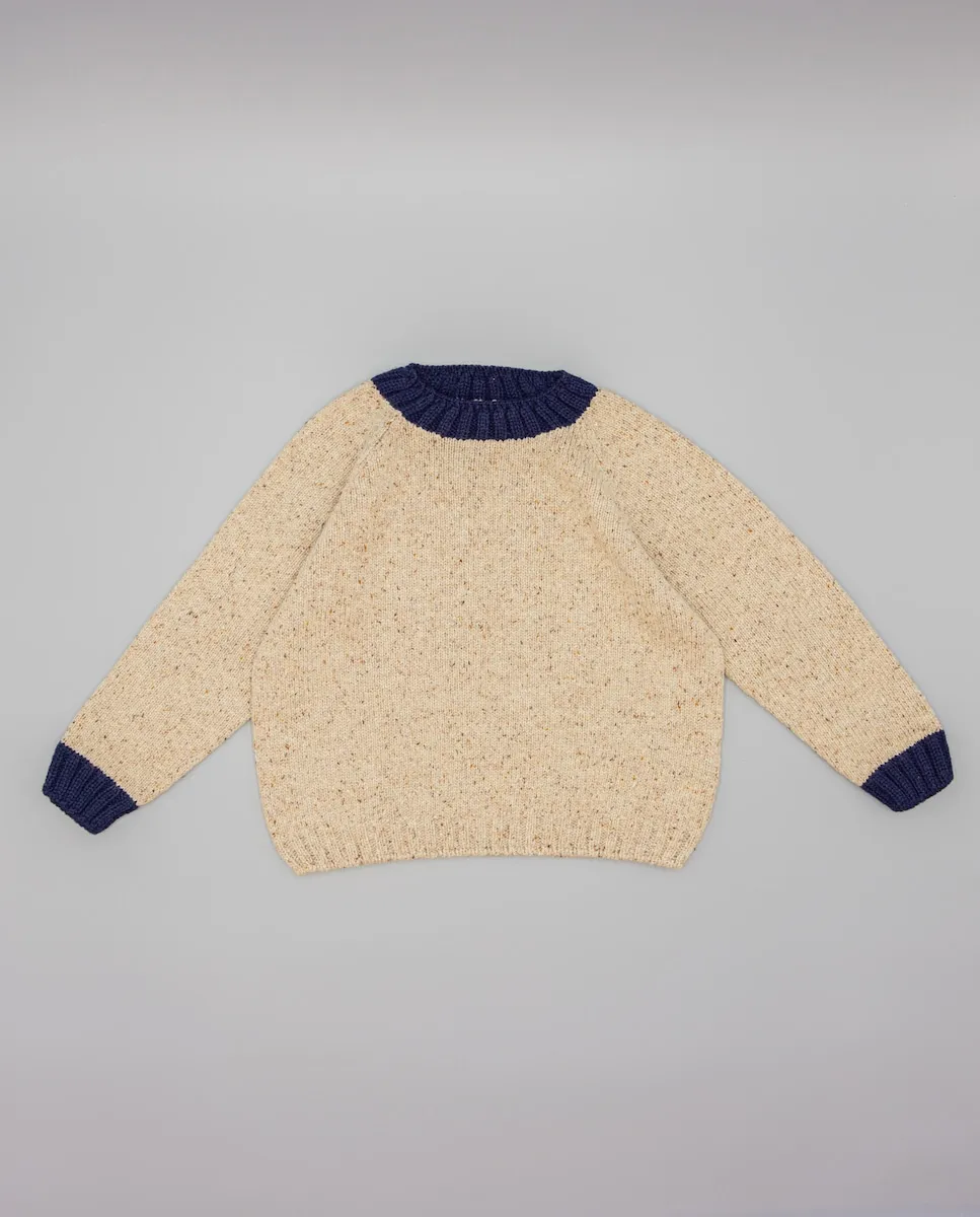 

Детский трикотажный джемпер Fina Ejerique, синий/бежевый