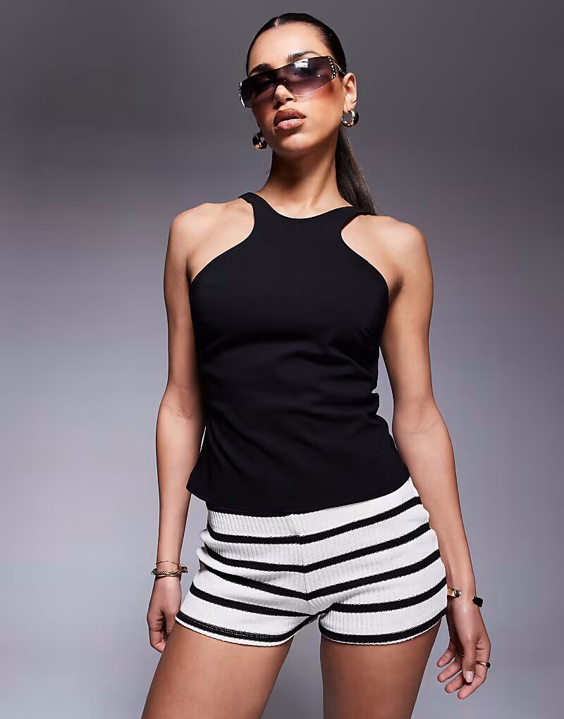 

Топ на бретелях River Island черного цвета