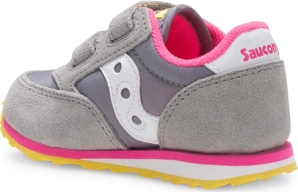 Детские кроссовки Saucony Baby Jazz на липучках, розовый/серый — фото 4