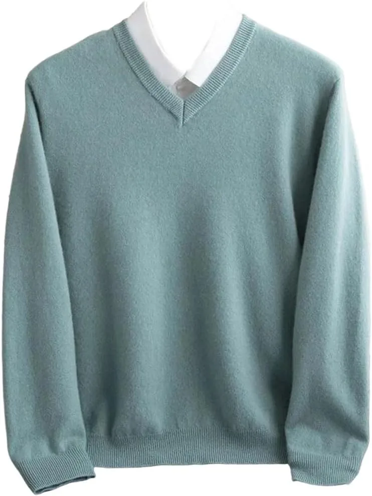 

Свитер мужской V-образный вырез из мериносовой шерсти