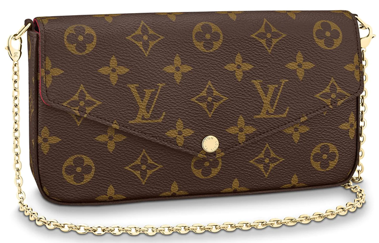 Женская цепочка-плечо Felicie Pochette Monogram коричневый LOUIS VUITTON — фото 2