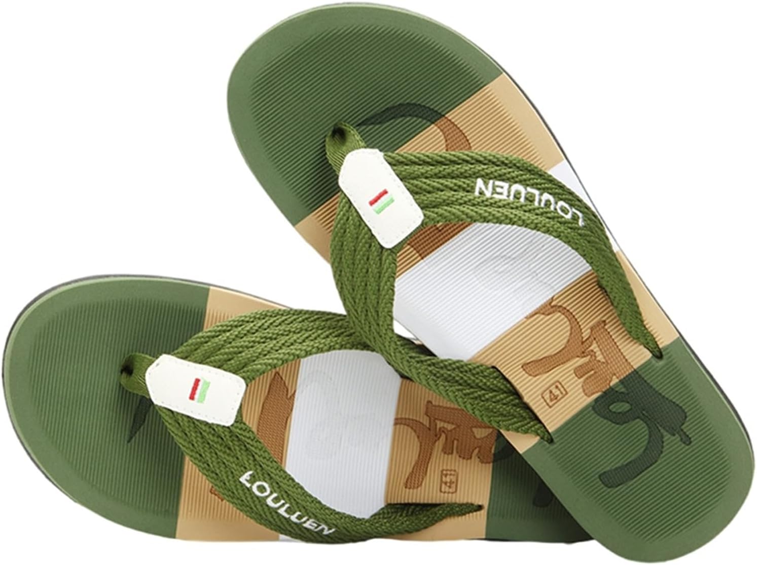 

Мужские шлепанцы SywzXxfybz, сандалии-вьетнамки, удобные тапочки для пляжа, размер 7,5-11 Sywzx&Xfybz, зеленый