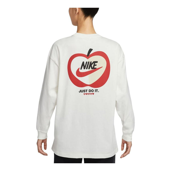 Футболка sportwear oversized long sleeve t-shirt asia sizing s day' Nike, бежевый — фото 2