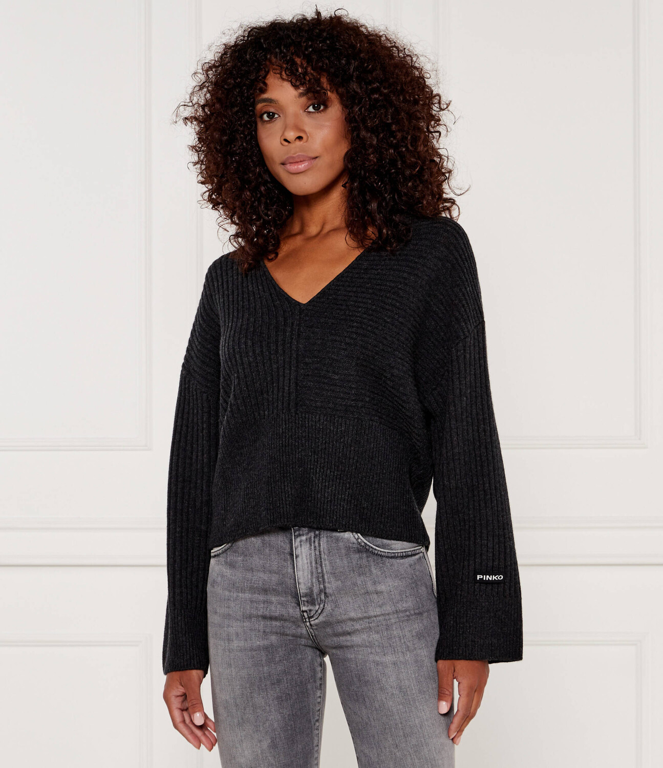 

Свитер из шерсти Pinko APHRODITE GIANT Loose fit, цвет grafite