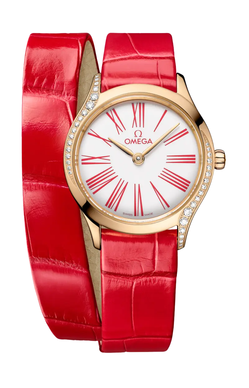 

De ville mini trésor 26 мм, золото moonshine на аллигаторе - 428.58.26.60.04.003 OMEGA