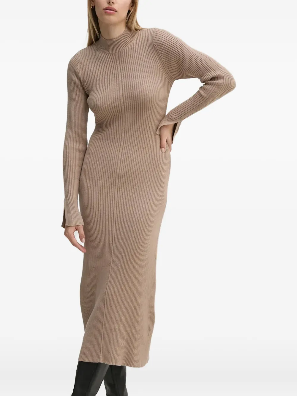 

Платье миди в рубчик Barbour, нейтральный