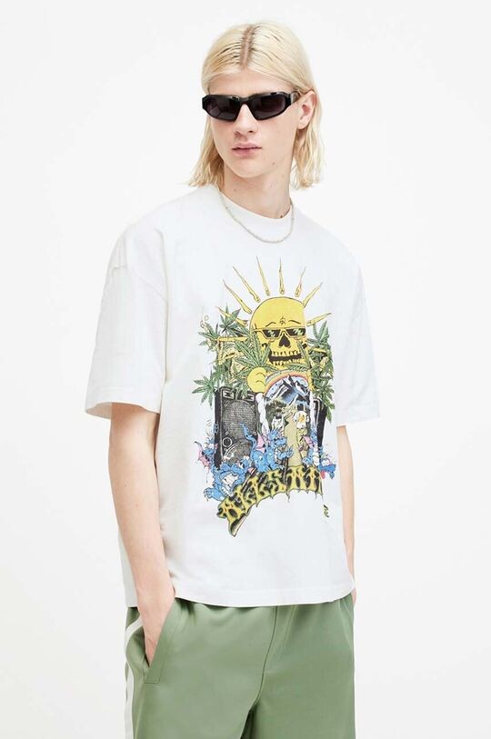 

Хлопковая футболка AllSaints, мультиколор