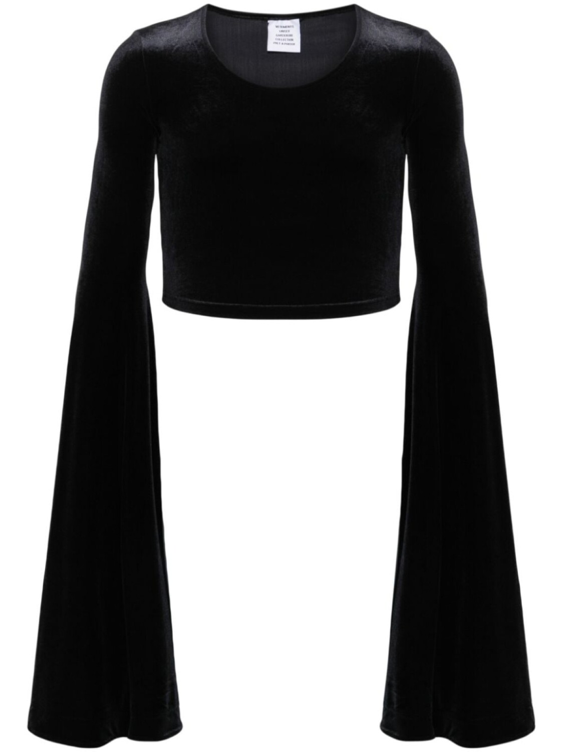 

VETEMENTS укороченный велюровый топ, черный