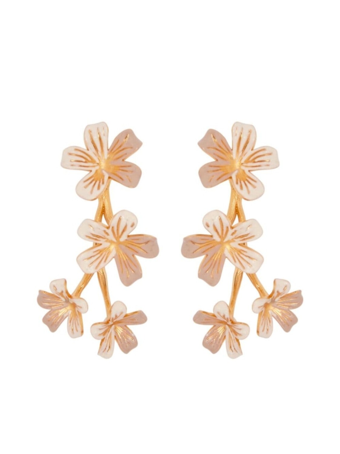

Серьги-клипсы Flower Branch Oscar de la Renta, золотой