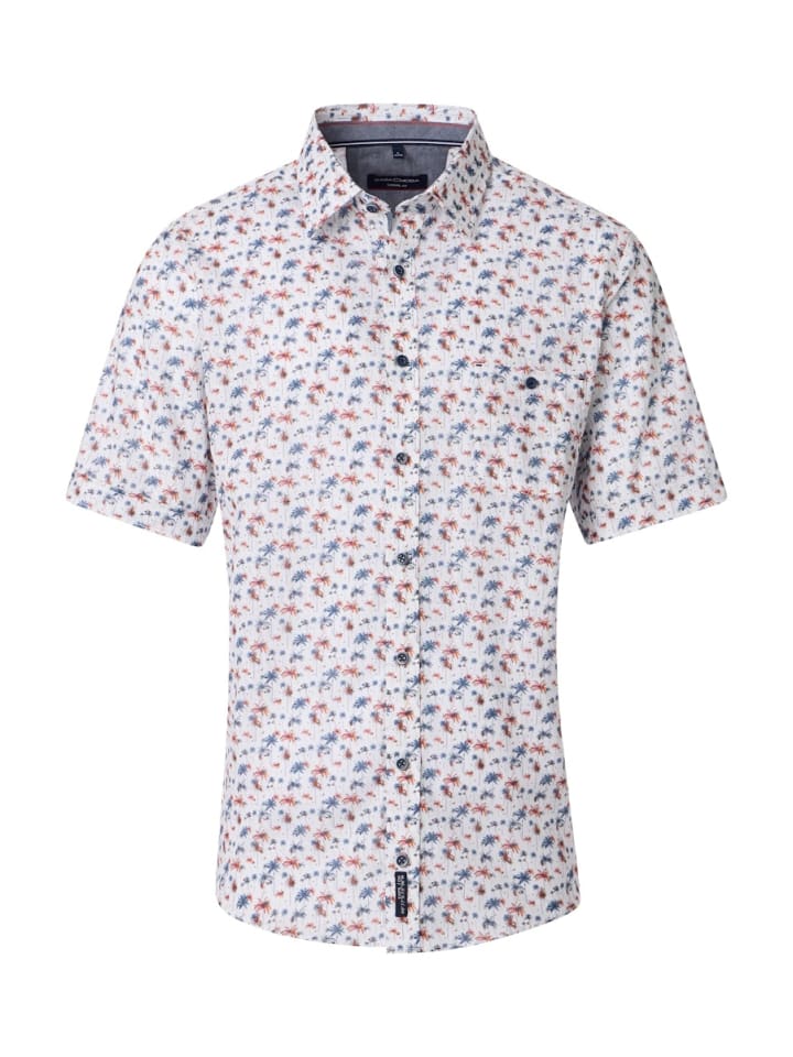 

Повседневная рубашка с короткими рукавами синего цвета CASAMODA