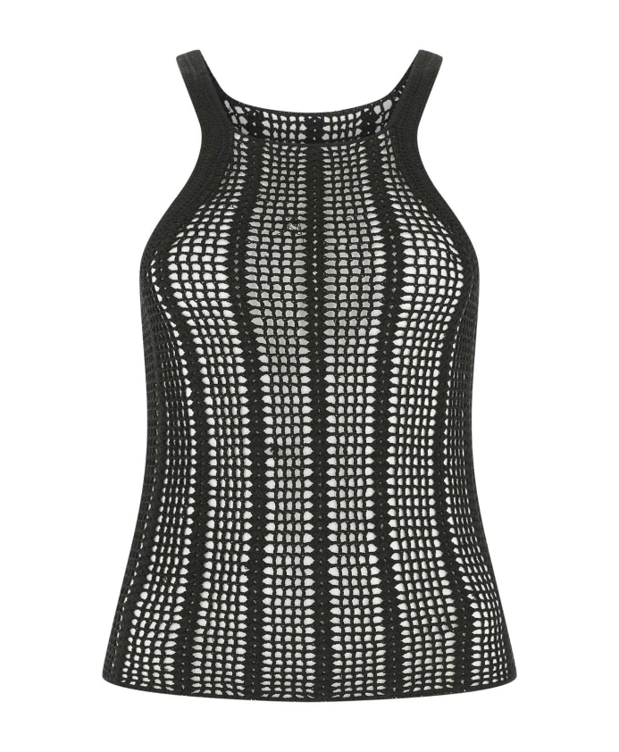 

S Топ связанный крючком Dion Lee, черный