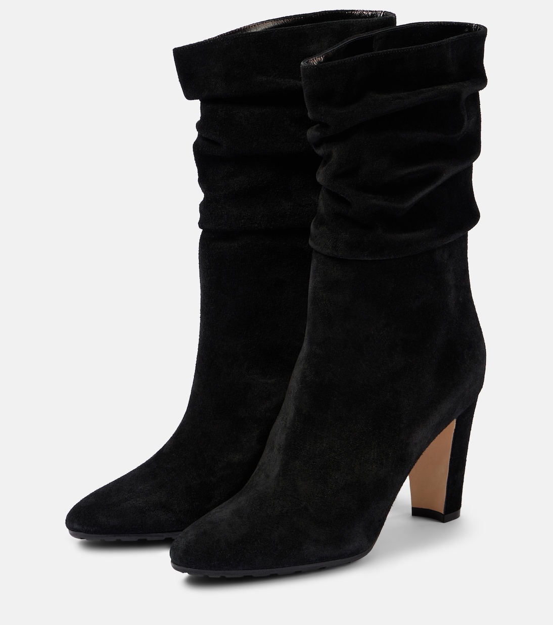 Сапоги до колена Calasso 90 из замши Manolo Blahnik, 0015 Blck — фото 4
