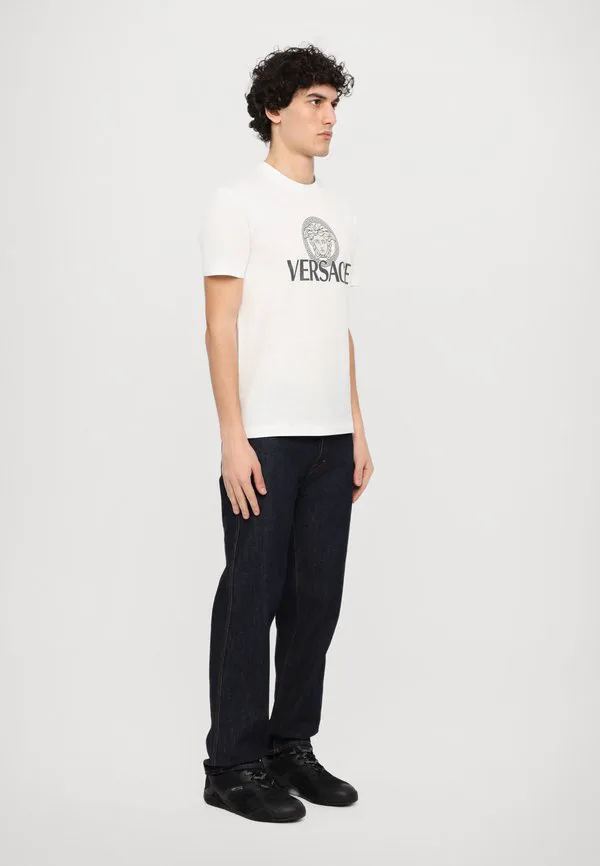 Футболка с компактным принтом Versace, Optical White — фото 4