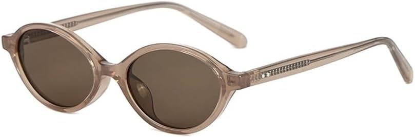 

Солнцезащитные очки в маленькой овальной оправе для мужчин, ретро-стиль, круглые солнцезащитные очки для женщин, защита от ультрафиолета UV400, коричневый, серый, унисекс WNCKSQ, Brown