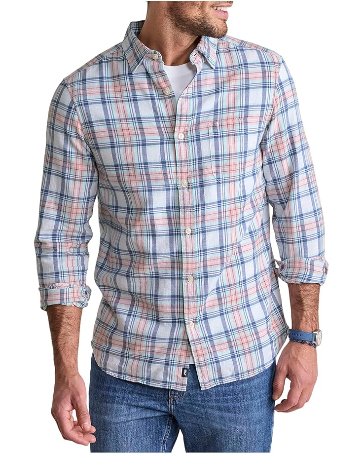 

Мужская рубашка Vineyard Vines Folly Beach Plaid Island Slub, Peaches/Cream