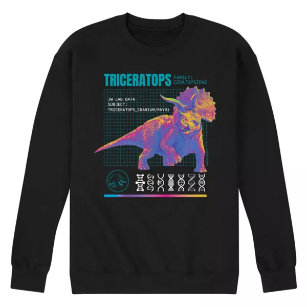 

Мужская флисовая толстовка Jurassic World с трицератопсом Licensed Character, черный