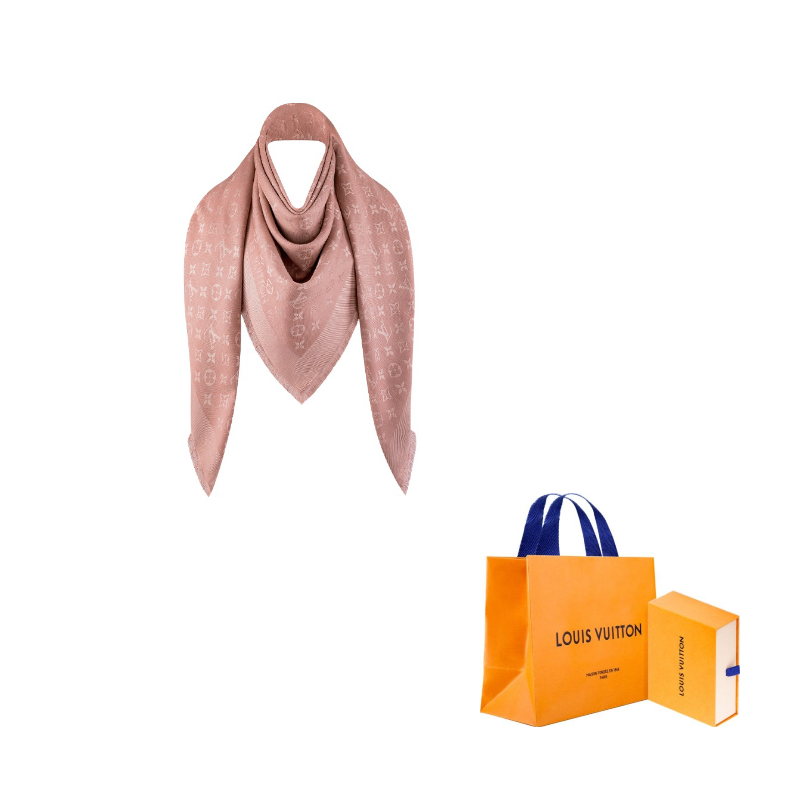 

LOUIS VUITTON Монограммная шаль, Dark Pink