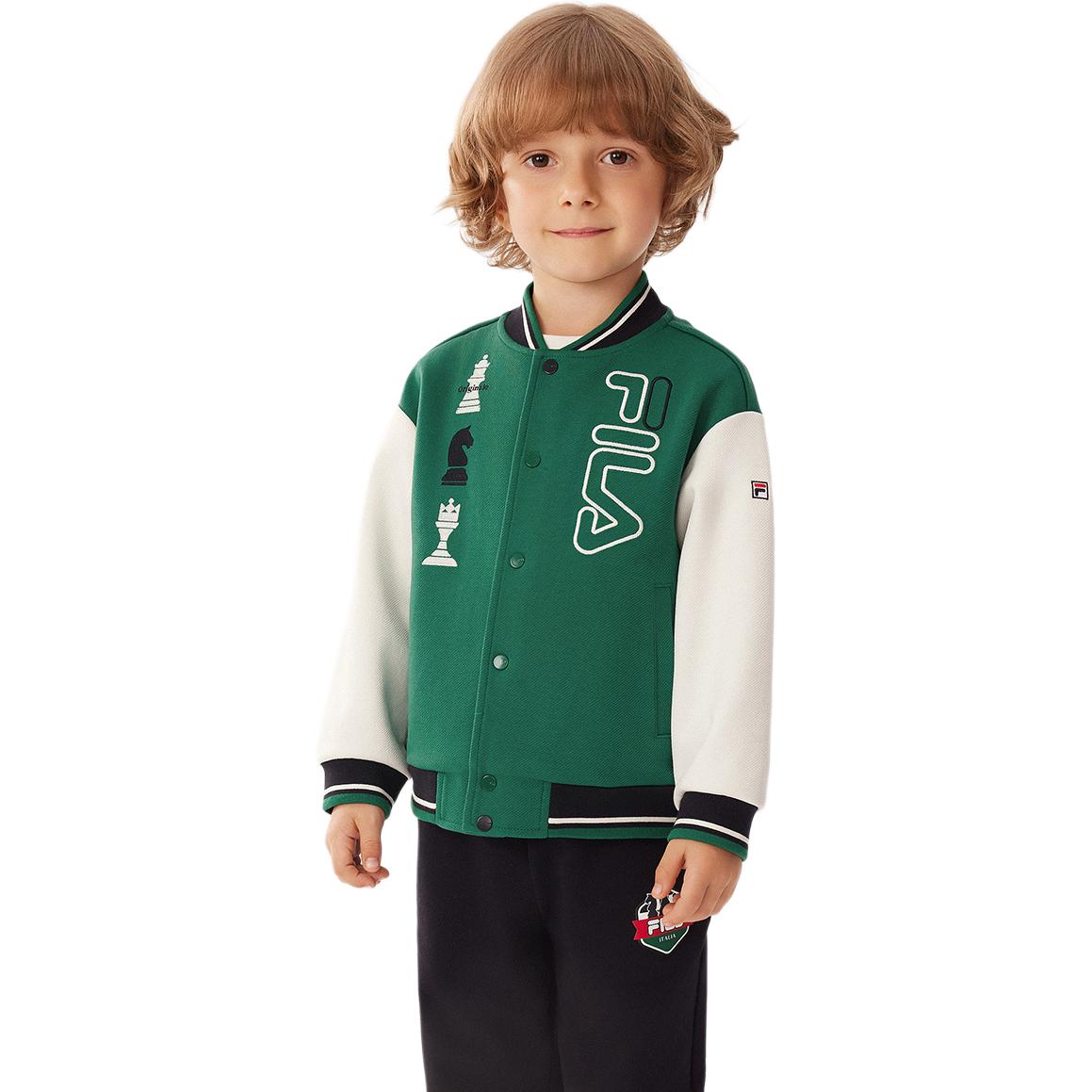 Бейсбольная куртка для малышей FILA KIDS, зеленый — фото 2