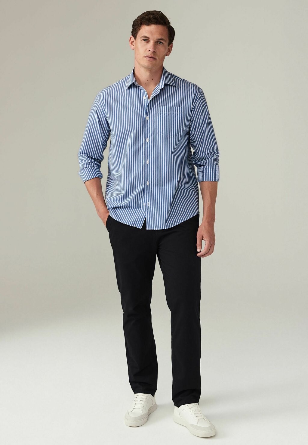 

Рубашка STRIPE REGULAR FIT Next, синий