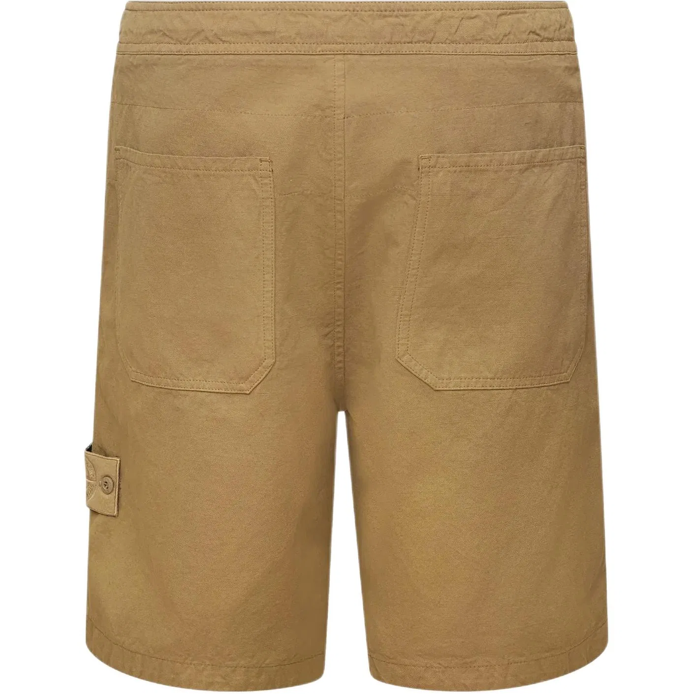 Шорты на пуговицах с патчем логотипа STONE ISLAND, Dark Beige — фото 3