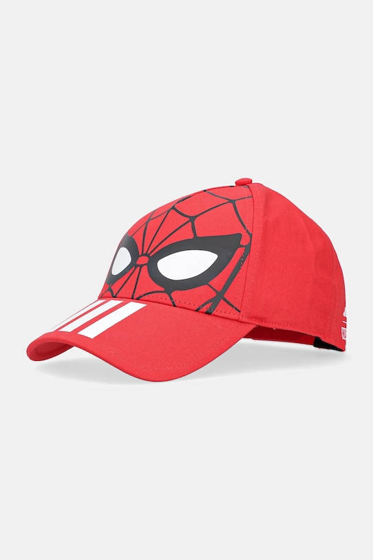 

Детская хлопковая кепка с козырьком Marvel Adidas Performance, красный