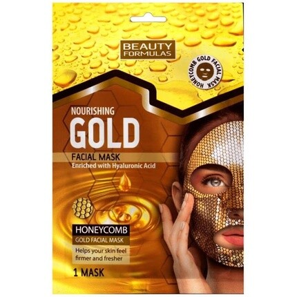 

Питательная золотая маска для лица с сотовой текстурой, Beauty Formulas
