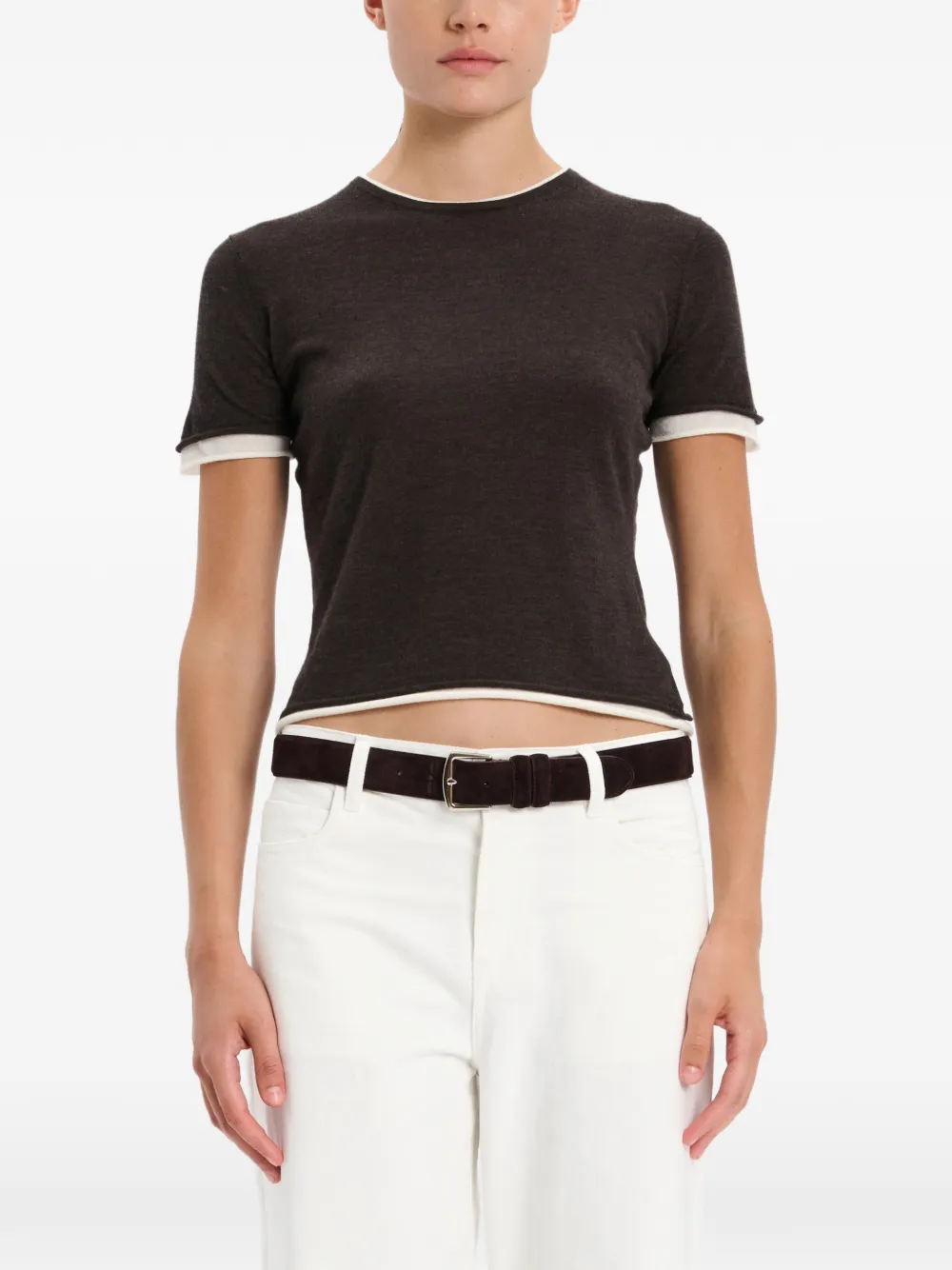 

Топ с контрастной отделкой Arch4, коричневый