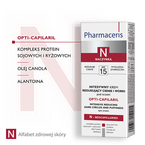 Крем для лица Pharmaceris — Интенсивный , уменьшающий темные круги и мешки под глазами, N opti-capilaril, 15 мл — фото 4