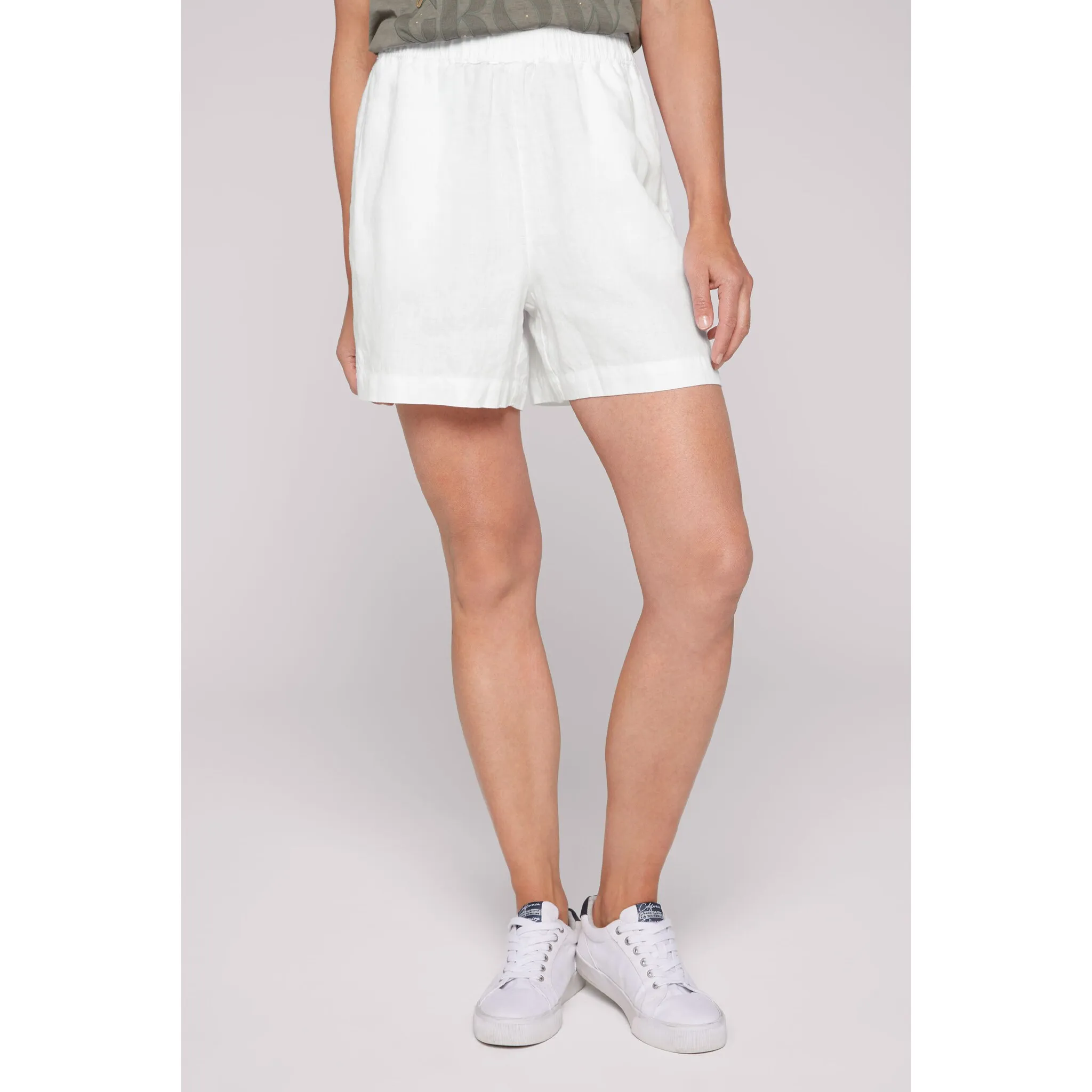 

Льняные брюки SOCCX с боковыми карманами, белый