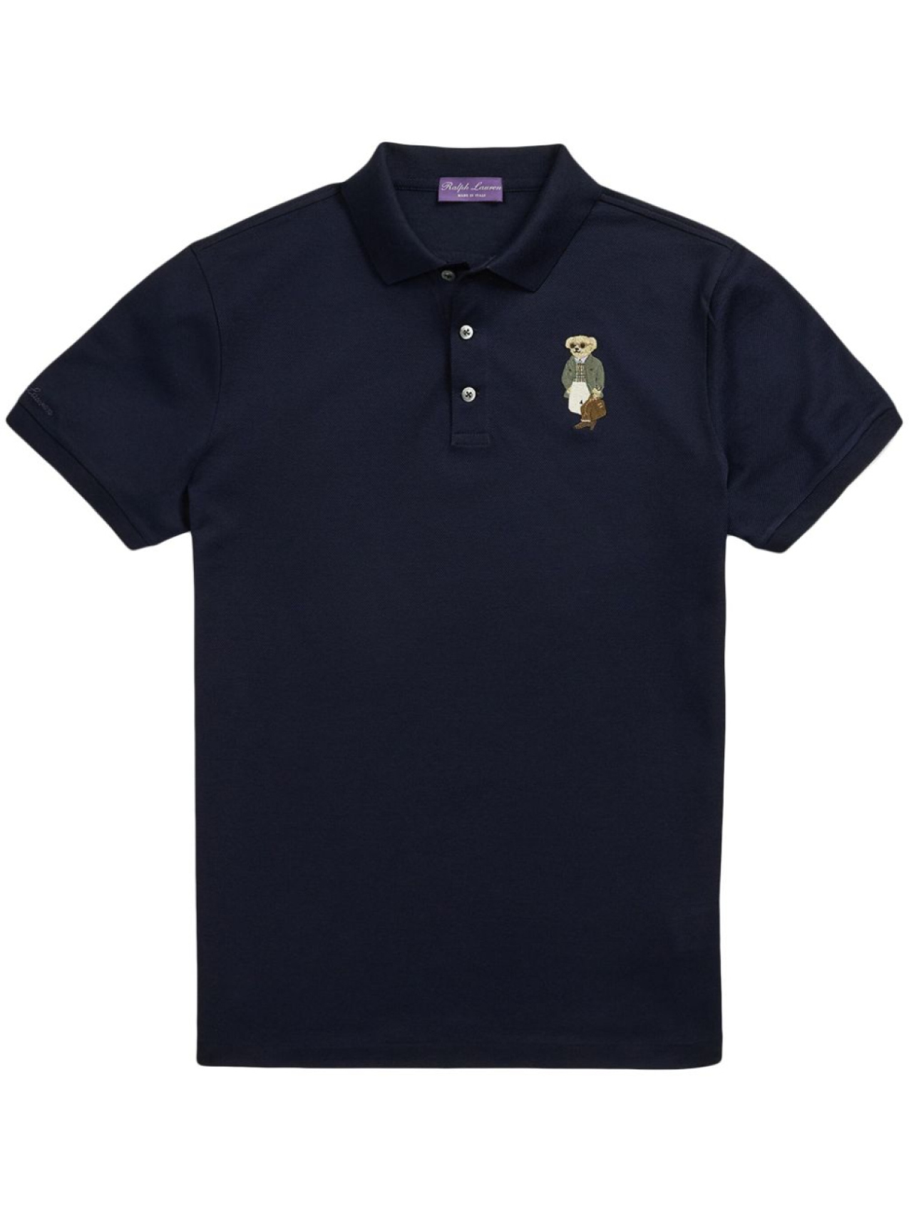 

Ralph Lauren Purple Label рубашка поло с вышивкой Polo Bear, синий