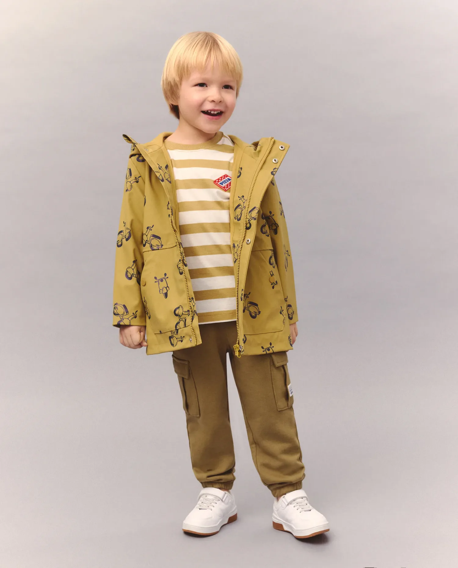 Мальчишечьи спортивные штаны карго из флиса Kids El Corte Inglés, хаки