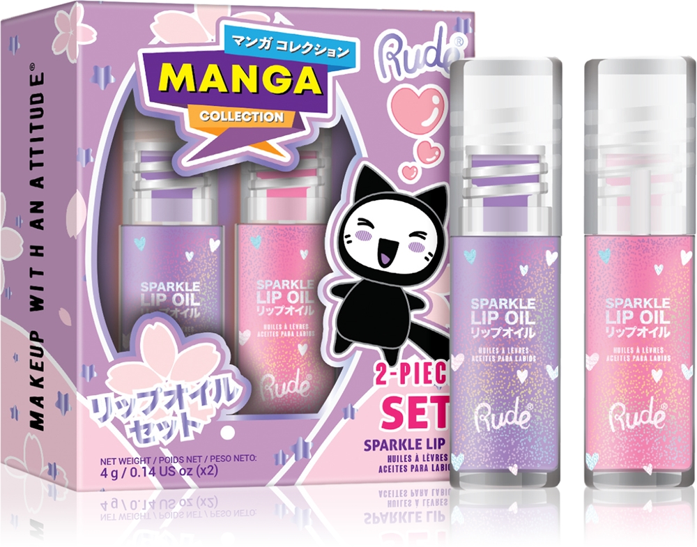 

Набор для ухода за губами Manga Collection: клубника и виноград Rude Cosmetics, 2× 2 гр