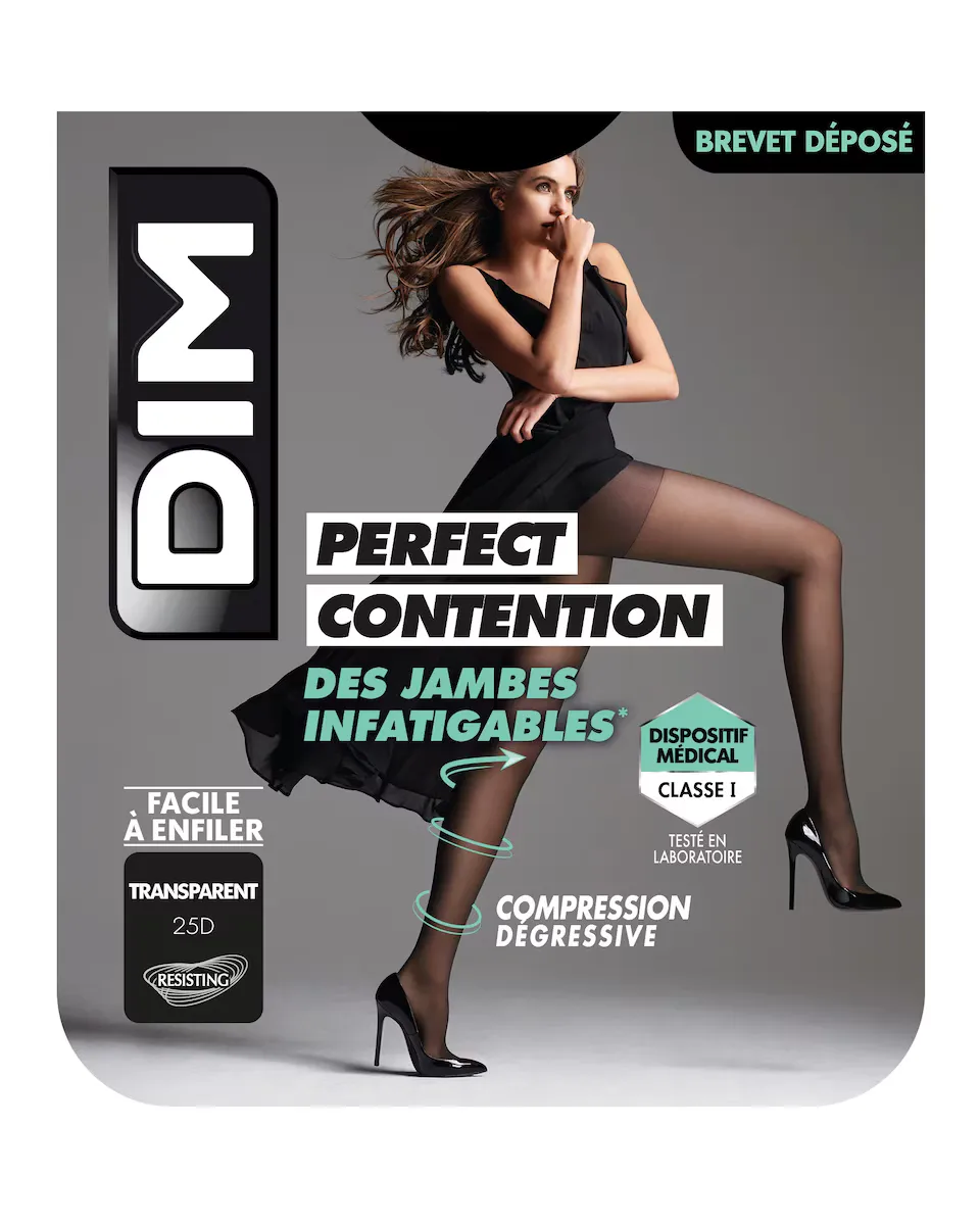 

Прозрачные компрессионные трусики Perfect Contention, уставшие ноги Dim, черный