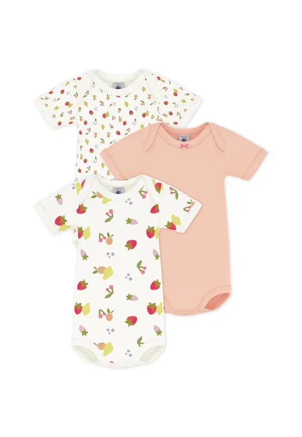 Набор из 3 боди Petit Bateau, белый/розовый