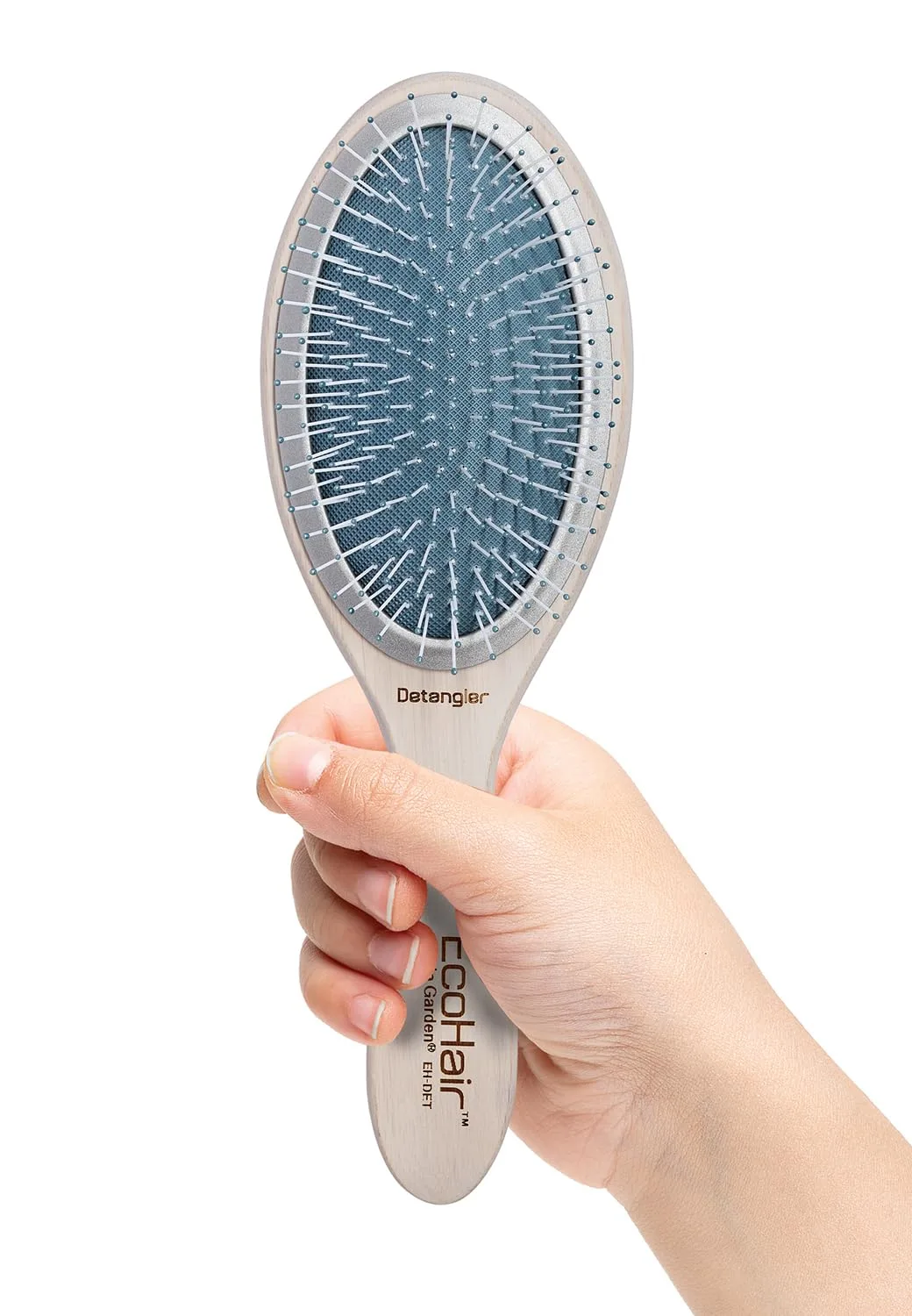 Расческа Olivia Garden EcoHair из бамбукового волокна с лопастями Распутывание (EH-DET), Blue, Silver, White — фото 3