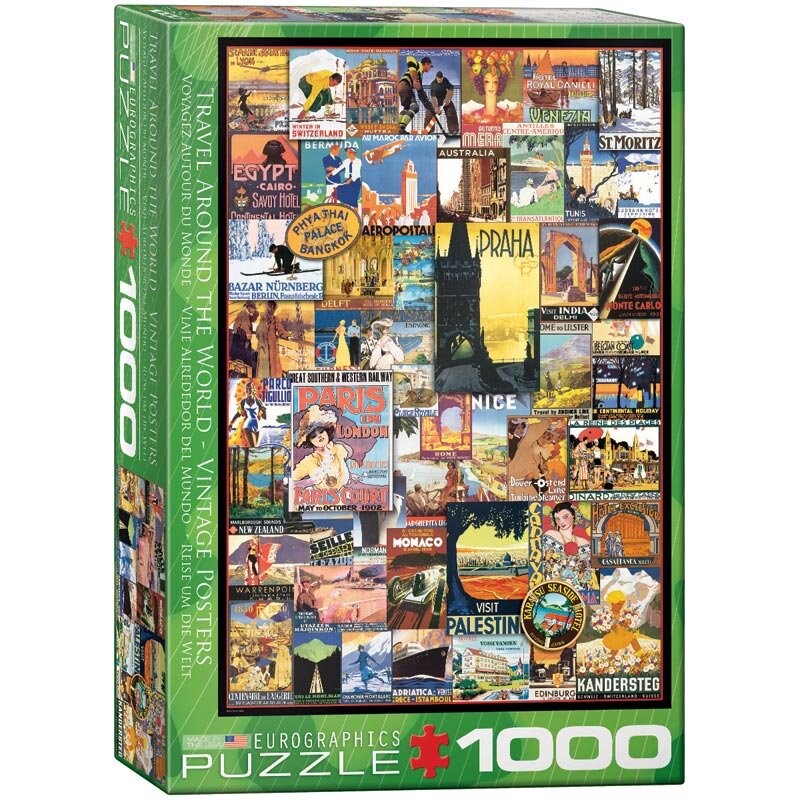 

Еврографика, пазл, Путешествие Вокруг Света, 1000 шт. EuroGraphics
