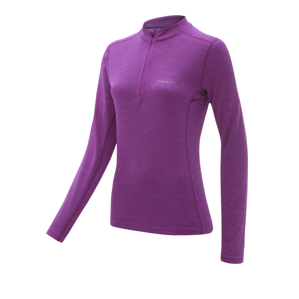 

Спортивный топ Higher State L/S 1/4 Zip Neck, фиолетовый