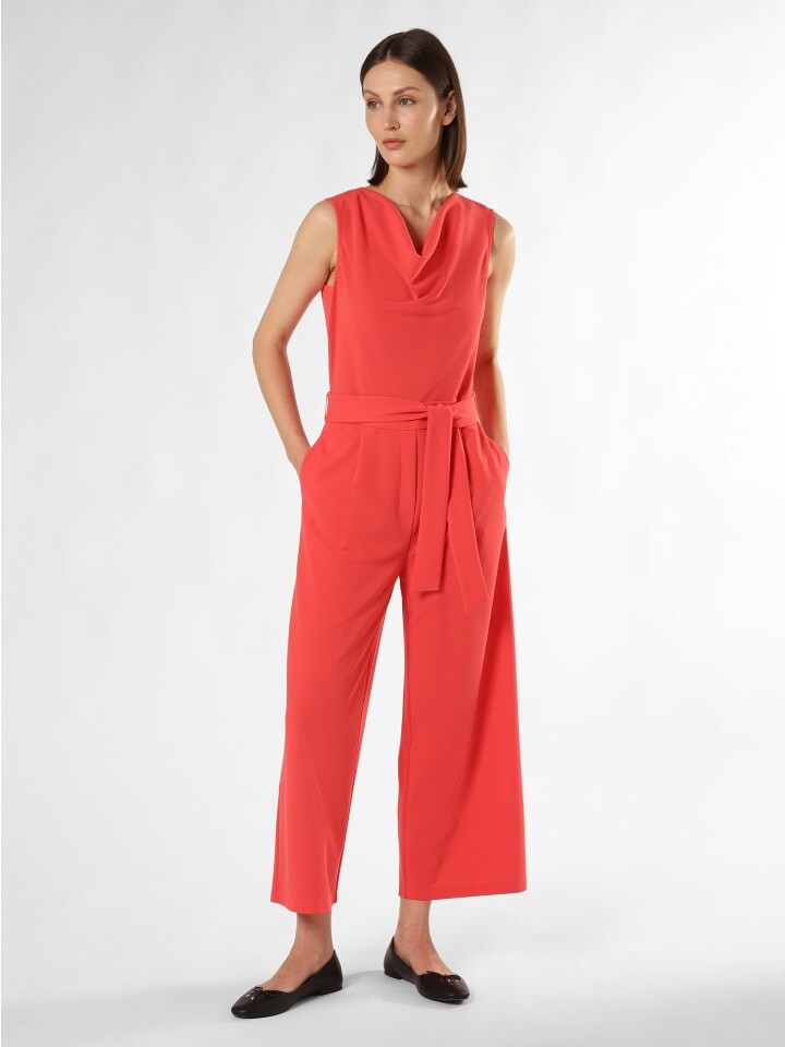 

Тканевые брюки comma Jumpsuit, коралловый